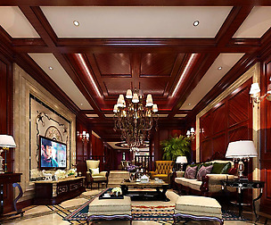 Avant-garde luxury family living room 118