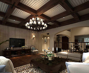 Avant-garde luxury family living room 119