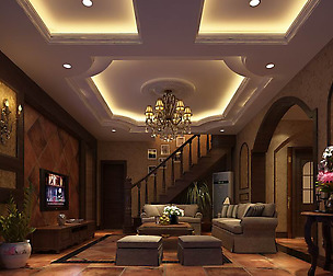 Avant-garde luxury family living room 120