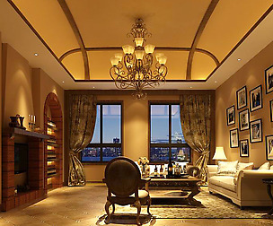 Avant-garde luxury family living room 121