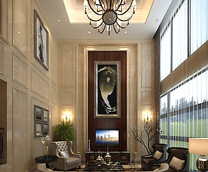 Avant-garde luxury family living room 122
