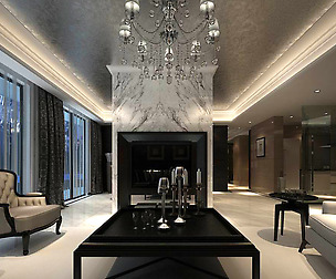 Avant-garde luxury family living room 123