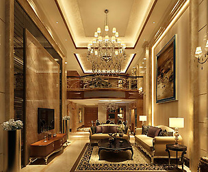 Avant-garde luxury family living room 126