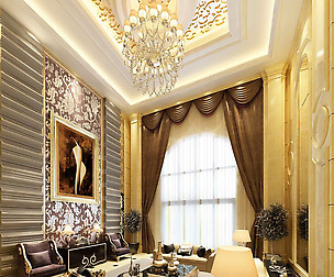 Avant-garde luxury family living room 130