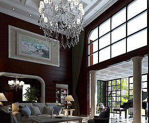 Avant-garde luxury family living room 131