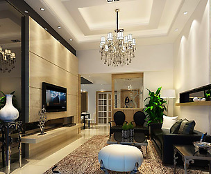Avant-garde luxury family living room 134