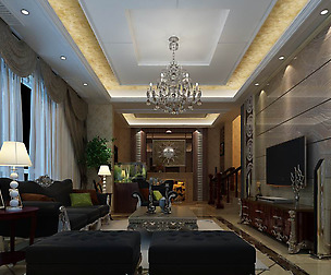 Avant-garde luxury family living room 136