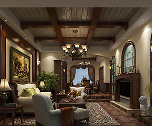 Avant-garde luxury family living room 137