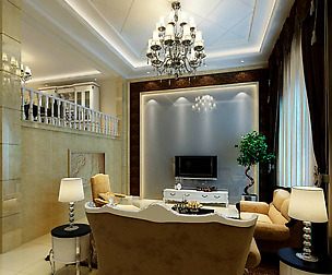 Avant-garde luxury family living room 138