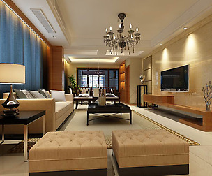 Avant-garde luxury family living room 139