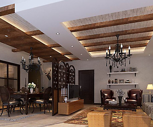 Avant-garde luxury family living room 141