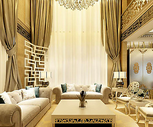 Avant-garde luxury family living room 145