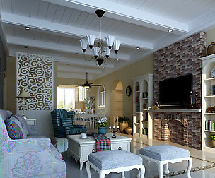 Avant-garde luxury family living room 146