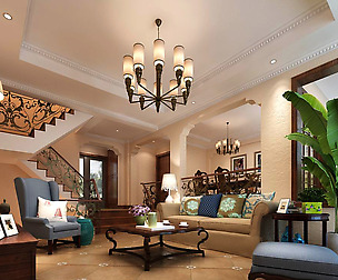 Avant-garde luxury family living room 150