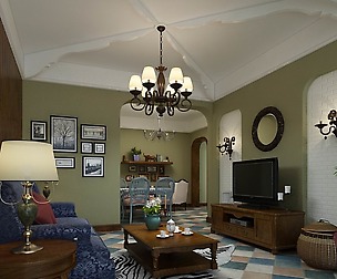Avant-garde luxury family living room 151