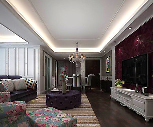 Avant-garde luxury family living room 152