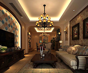 Avant-garde luxury family living room 153
