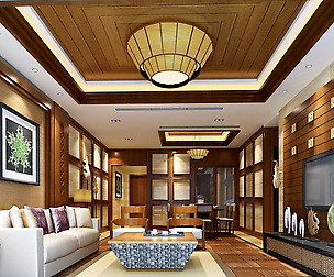 Avant-garde luxury family living room 157