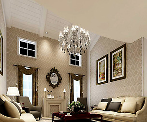 Avant-garde luxury family living room 162