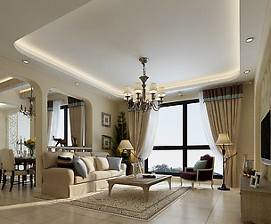 Avant-garde luxury family living room 165
