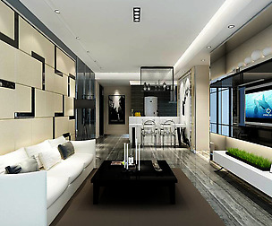 Avant-garde luxury family living room 167