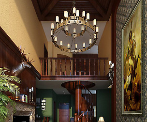 Avant-garde luxury family living room 169