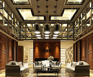 Fashion luxury family living room - 01