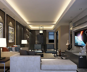 Fashion luxury family living room - 06
