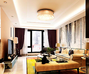 Fashion luxury family living room - 09