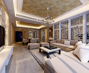 Fashion luxury family living room - 16