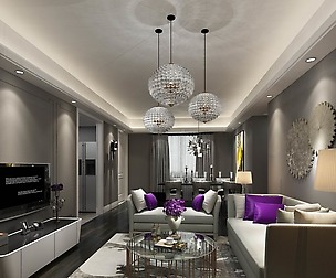 Fashion luxury villa reception living room - 10
