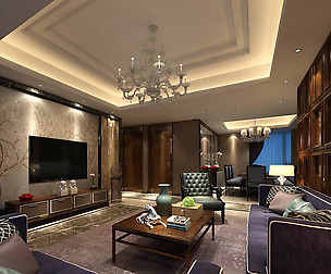 Fashion luxury villa reception living room - 14