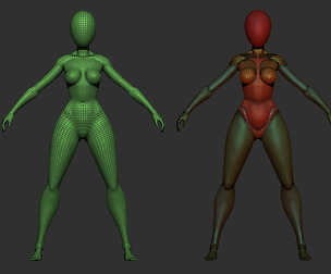 Stylized Female Base mesh