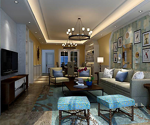 Fashion luxury villa reception living room - 19