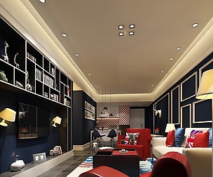 Fashion luxury villa reception living room - 20