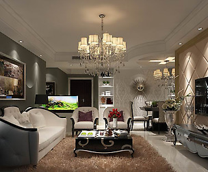 Fashion luxury villa reception living room - 23