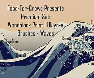 Woodblock Print Wave Method Brushes