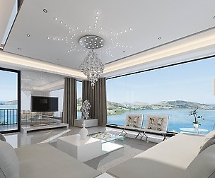 Fashion luxury villa reception living room - 24