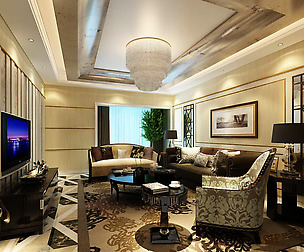 Fashion luxury villa reception living room - 27