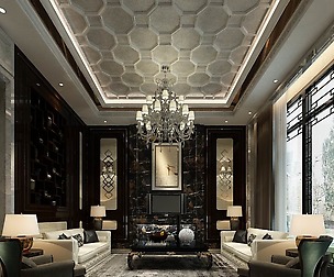 Fashion luxury villa reception living room - 29