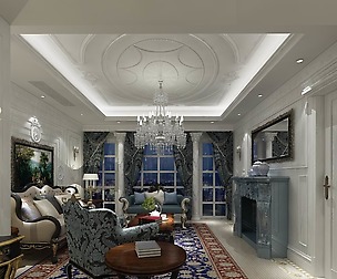 Fashion luxury villa reception living room - 31