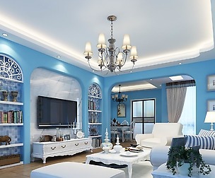 Fashion luxury villa reception living room - 32