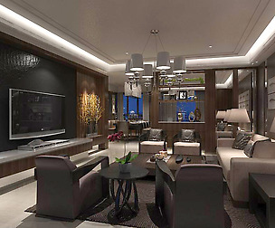 Fashion luxury villa reception living room - 33
