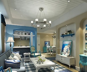 Fashion luxury villa reception living room - 34