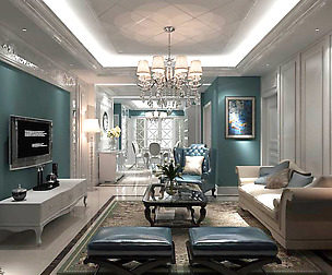 Fashion luxury villa reception living room - 36