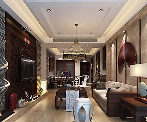 Fashion luxury villa reception living room - 37
