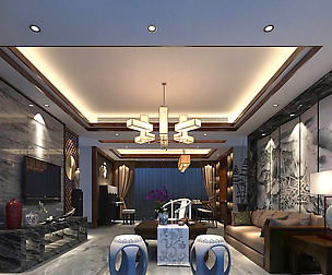 Fashion luxury villa reception living room - 39