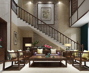 Fashion luxury villa reception living room - 40