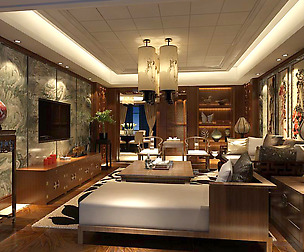 Fashion luxury villa reception living room - 41