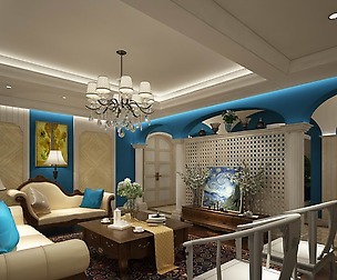 Fashion luxury villa reception living room - 42